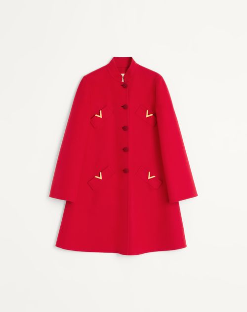 Valentino - Compact Drap Coat - Paris - Woman - Coats And Outerwear